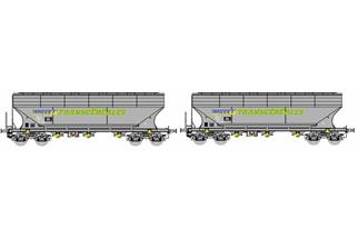 B-Models H0 SNCF Getreidesilowagen-Set A, Transcéréales, 2-tlg.