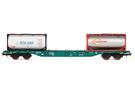 B-Models H0 TRWBE Containertragwagen Sgns, Solvay/Eurotainer