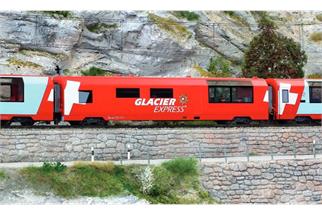 Bemo H0 RhB Servicewagen WRp 3832, Glacier Express GEX