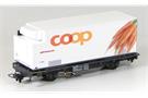 Bemo H0m RhB Containertragwagen Lb-v 7877, Coop Karotte