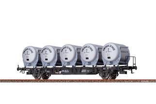 Brawa H0 (AC) DB Behältertragwagen Btmms 58, Dikr 602 - Von Haus zu Haus, Ep. III