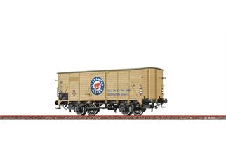 Brawa H0 DB gedeckter Güterwagen G10, Elefanten Schuhe, Ep. III