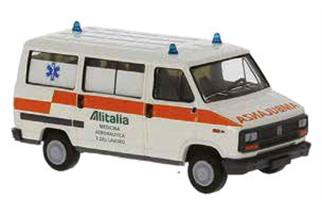 Brekina H0 Fiat Ducato Bus, Ambulanza Alitalia, 1982