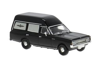 Brekina H0 Opel Rekord C Bestattungswagen, schwarz, 1968