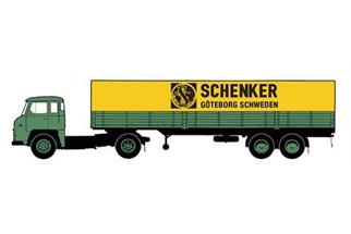 Brekina H0 Scania LB 76 Pritsche/Plane-SZ Schenker