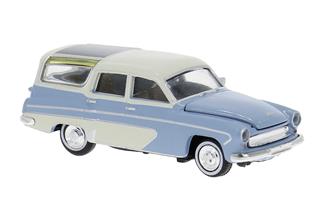Brekina H0 Wartburg 311 Camping, hellblau/weiss, 1959