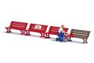 Busch H0 Action Set Sitzbank streichen