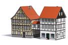 Busch H0 Altstadthäuser mit Übergang