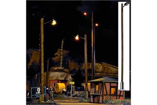 Busch H0 Bahnhofsleuchte mit Holzmast, gelb