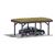 Busch H0 Carport mit Grasdach