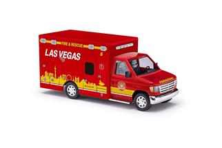 Busch H0 Ford E-350 Las Vegas Fire und Rescue