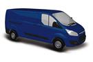 Busch H0 Ford Transit Custom Kastenwagen, blau