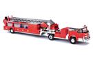 Busch H0 LaFrance Leitertrailer, offen, Fire Department