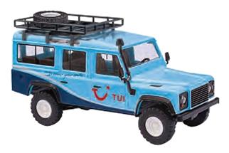 Busch H0 Land Rover Defender mit Gepäckträger, TUI