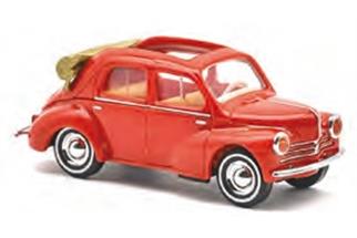 Busch H0 Renault 4 CV Cabrio Limousine, rot