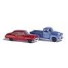 Busch N Chevrolet Pick-up blaumetallic und Buick rotmetallic