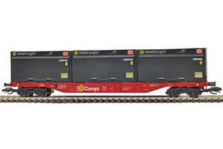 Busch TT DB AG Containertragwagen Sgns 691, Holzschnitzel-Container, Ep. VI