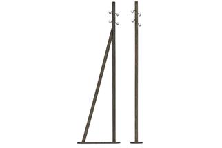 Busch TT Freileitung Holzmast, 78 mm (Inhalt: 2 Stk.)