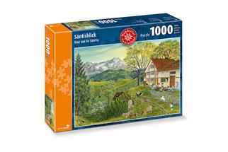 Carta.Media Puzzle, Säntisblick Bauernmalerei, 1000 tlg.