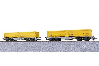 ESU H0 AAE Containertragwagen-Set Sgmmns, Mulden - Set 2, 2-tlg.