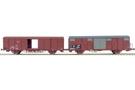 Exact-Train H0 SBB/DB AG gedecktes Güterwagen-Set Gbs/Gbs 254, Ep. V, 2-tlg.