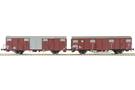 Exact-Train H0 SBB/DB gedecktes Güterwagen-Set Gbs/Gbs 254, Ep. IV, 2-tlg.