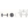 Fleischmann H0 AC-Doppelspeichen-Austausch-Radsatz 24 mm