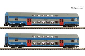 Fleischmann N CD Doppelstockwagen-Set Bmto, Ep. V-VI, 2-tlg.