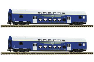 Fleischmann N CSD Doppelstockwagen-Set Bap, Ep. IV, 2-tlg.