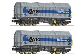 Fleischmann N DB/VTG Teleskophaubenwagen-Set Shis, Ep. IV, 2-tlg.