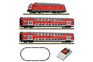 Fleischmann N (DC) DB AG Analog Start Set: Diesellokomotive BR 245 mit Personenzug, DB AG