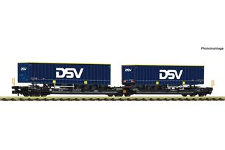Fleischmann N (DC) TX LOGISTIK Doppeltaschen-Gelenkwagen T3000e, TX Logistik