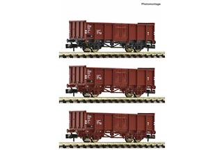 Fleischmann N DR 3-tlg. Set: Offene Güterwagen
