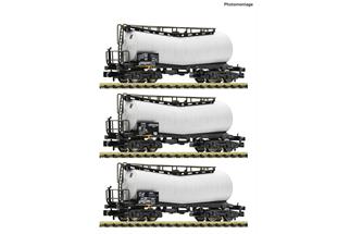 Fleischmann N Einsteller 3-tlg. Set: Knickkesselwagen