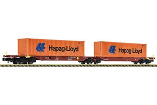 Fleischmann N GySEV Cargo Container-Doppeltragwagen Sggmrs, Hapag-Lloyd, Ep. VI