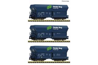 Fleischmann N VTG Selbstentladewagen-Set Falns, Norske Skog, Ep. VI, 3-tlg.