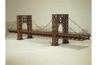 Hack H0 HA120 Hängebrücke, 117.5 x 23 x 30 cm, 2-gleisig oder Strasse