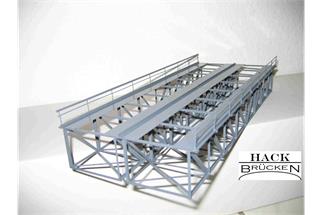 Hack H0 K32-2 Unterzugbrücke, 32 x 13.5 x 5.5 cm, 2-gleisig, 64 mm Gleisabstand