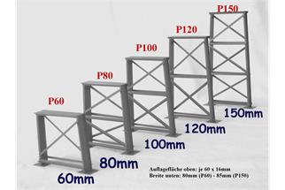 Hack H0 P615 Brückenpfeiler-Set, P60-P150, 5-tlg.