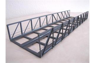 Hack H0 V38-2 Vorflutbrücke gerade, 38 x 10.8 x 4.3 cm, 2-gleisig