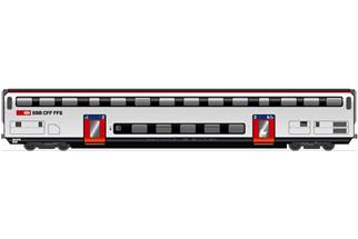 HAG H0 (AC) SBB IC2000 Doppelstockwagen B, 2. Klasse, Refit IC2020