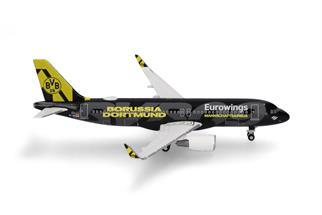 Herpa 1:500 Eurowings Airbus A320, BVB Mannschaftsairbus, D-AEWM