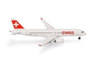 Herpa 1:500 Swiss Airbus A220-300, HB-JCU Davos