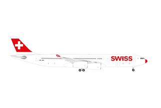 Herpa 1:500 Swiss Airbus A340-300, LxAirDeer, HB-JMA Frauenfeld