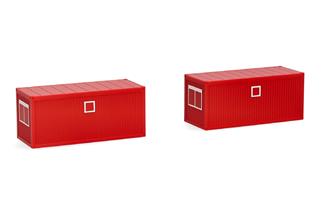 Herpa H0 2x20' Baucontainer, rot (Club)