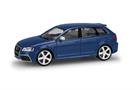 Herpa H0 Audi RS3 Sportback, sepangblau perleffekt mit silbernen Felgen