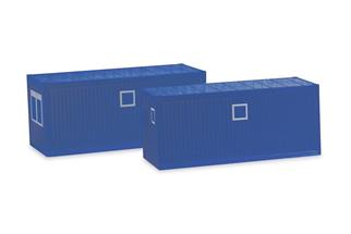 Herpa H0 Baucontainer, enzianblau (Inhalt: 2 Stk.)