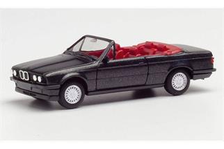 Herpa H0 BMW 3er Cabrio E30, blacksaphir metallic