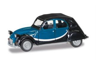 Herpa H0 Citroen 2 CV Charleston, blau/schwarz