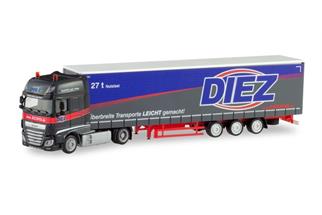 Herpa H0 DAF XF SSC Lowliner-Sattelzug, Spedition Diez